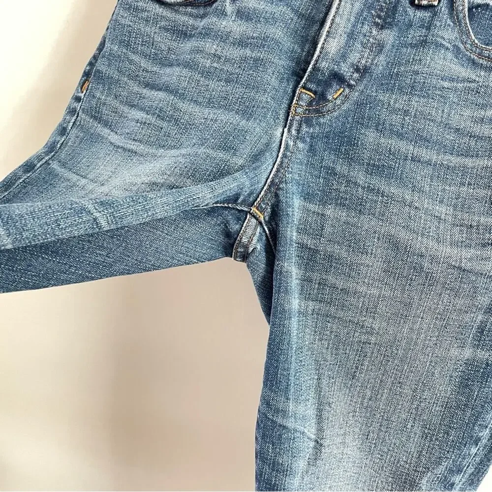Madewell Womens 9" High-Rise Skinny Crop Jean Bruce Wash Medium Denim Distressed - Picture 5 of 11